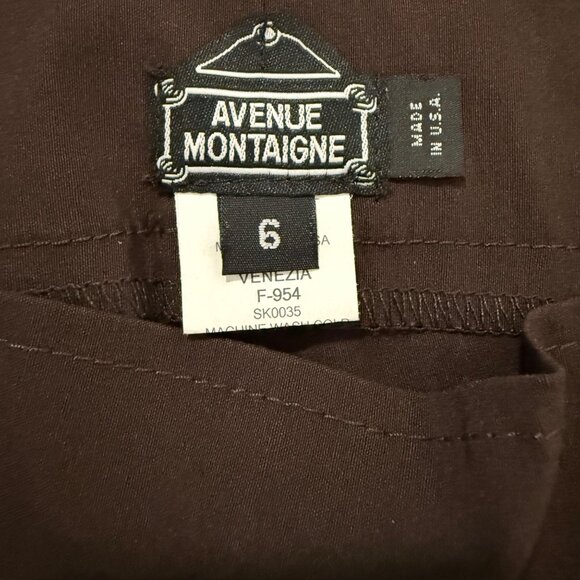 Avenue Montaigne Venzia Brown Pants Size 6 - Picture 4 of 8
